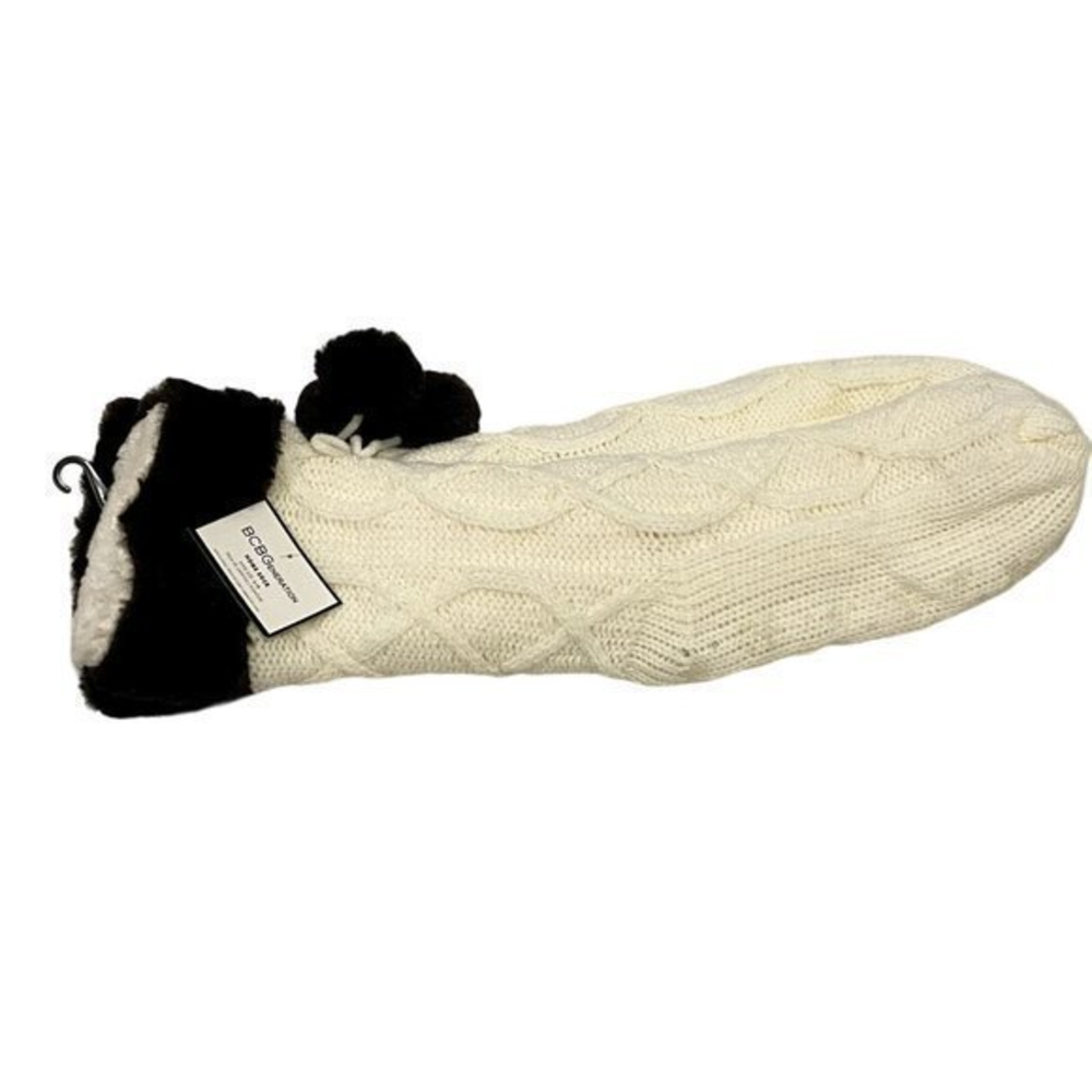 BCBGeneration Home Socks Ivory Brown NWT‎